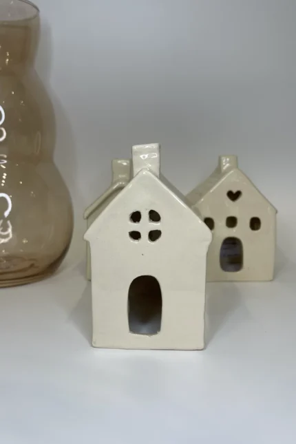 Casita Navideña de cerámica esmaltada Grande