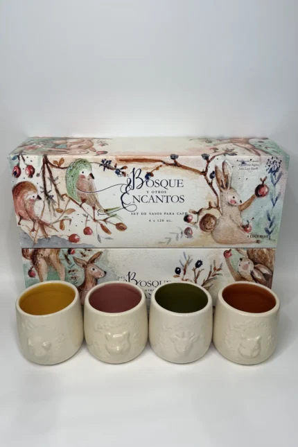 Set  Bosque - Tazas de Café de cerámica